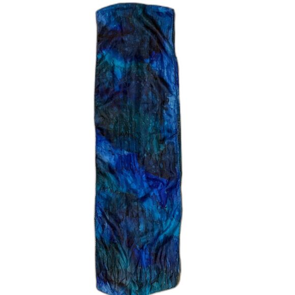 Lot 3 Oblong Neck Scarves Silk Blend Paisley Artsy Abstract Boho Corpcore Chic - Picture 5 of 16